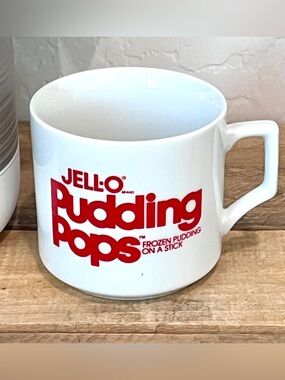 Vtg 1980s Jell-O Pudding Pops Coffee Mug Retro Food Advertising Promo